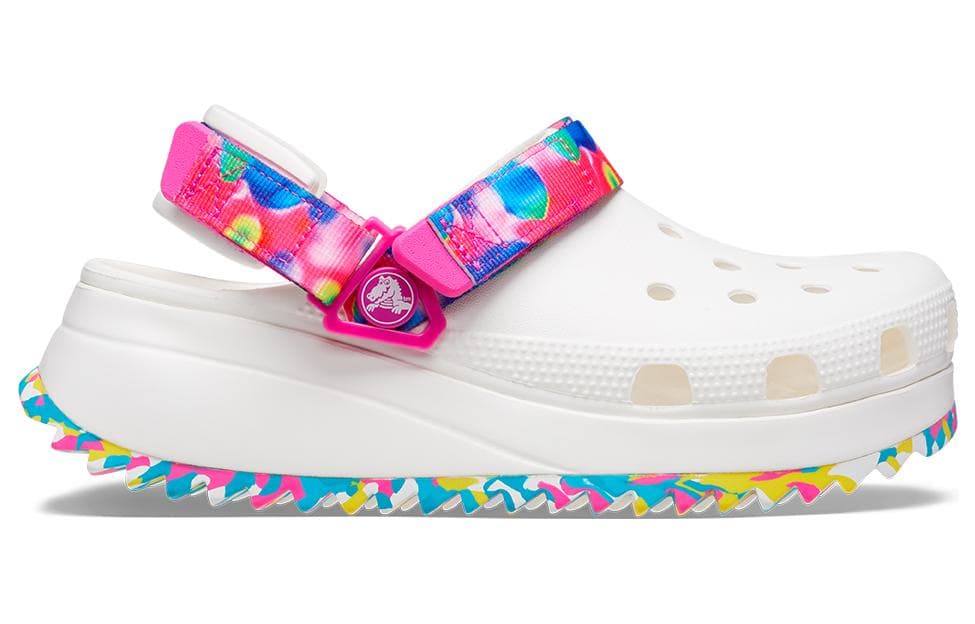 Спортивные тапочки Crocs Aurora Dazzling Hiker Kluke унисекс, белые, многоцветные