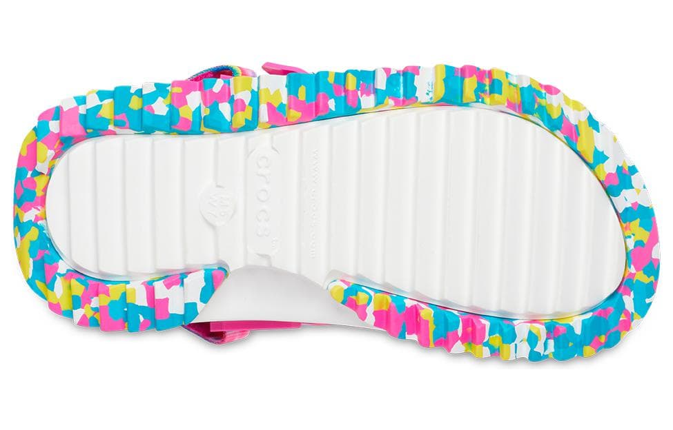 Спортивные тапочки Crocs Aurora Dazzling Hiker Kluke унисекс, белые, многоцветные