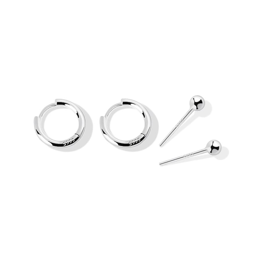 Серьги-гвоздики Love Link из тонкого серебра 999 пробы унисекс, серебристо-белые