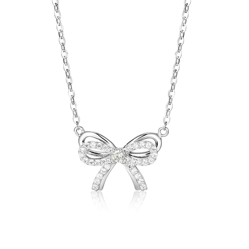 KADER S999 Тонкие серебряные ожерелья женские серебристо-белые в подарочной упаковке