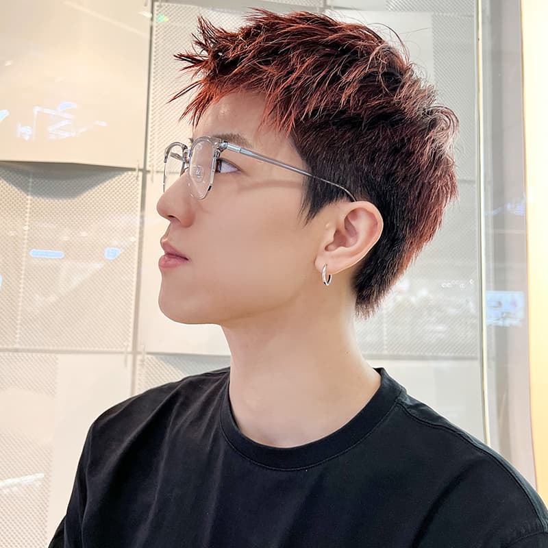 PULAIS Пластинчатая оправа с металлической линией бровей Функциональные очки унисекс