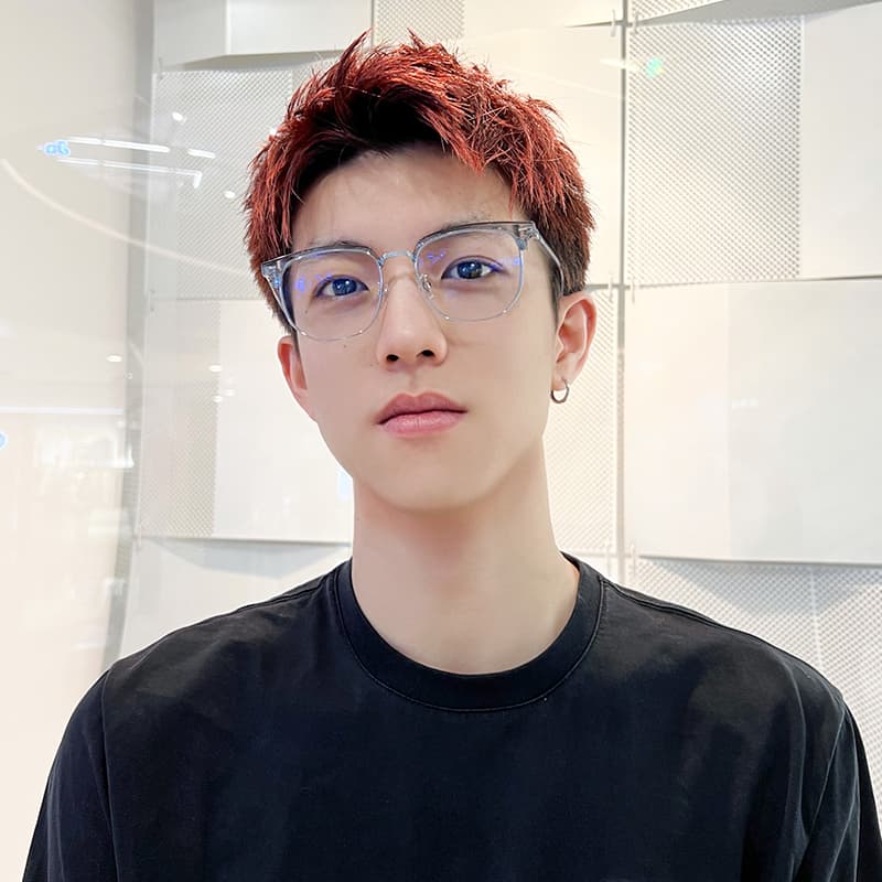 PULAIS Пластинчатая оправа с металлической линией бровей Функциональные очки унисекс