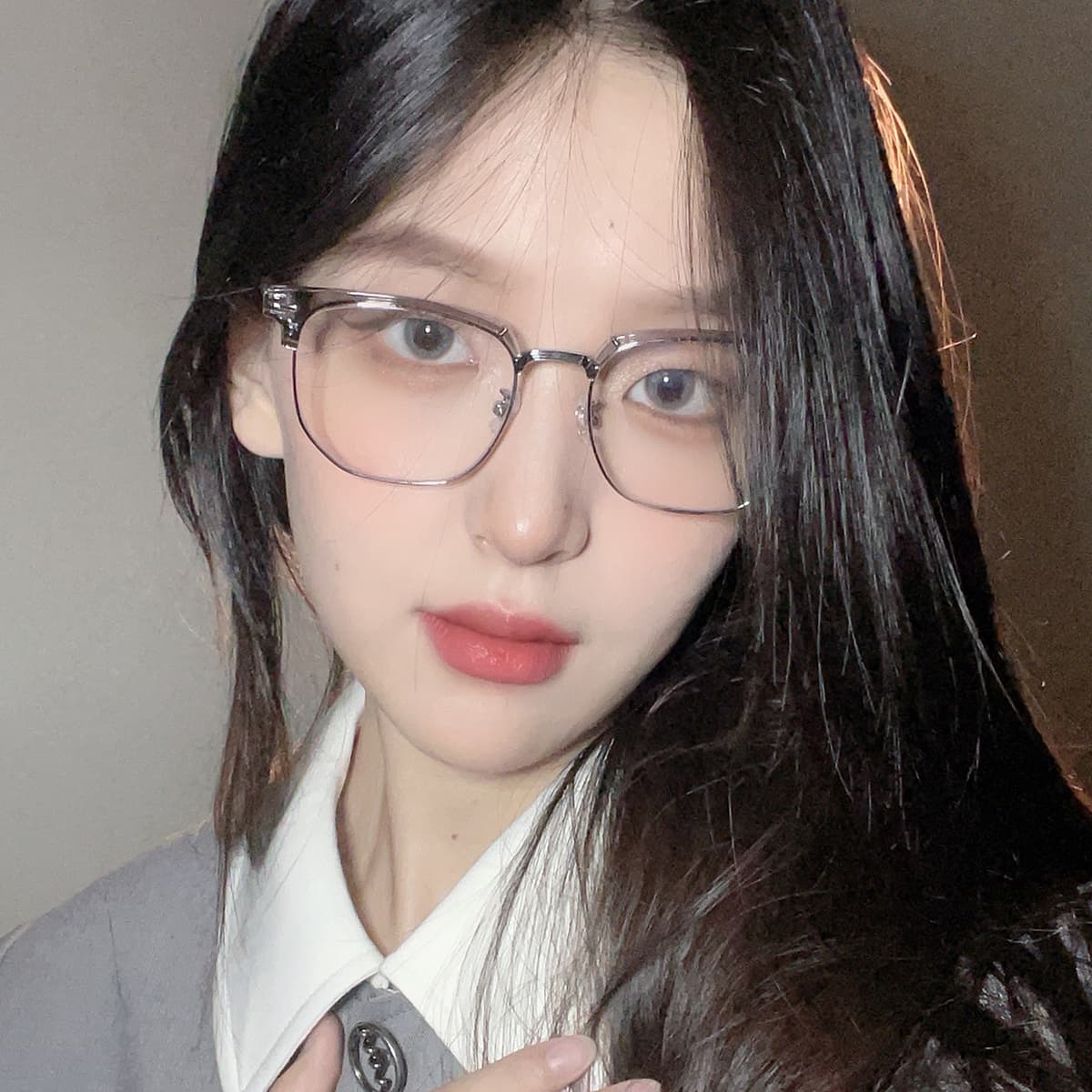 PULAIS Пластинчатая оправа с металлической линией бровей Функциональные очки унисекс