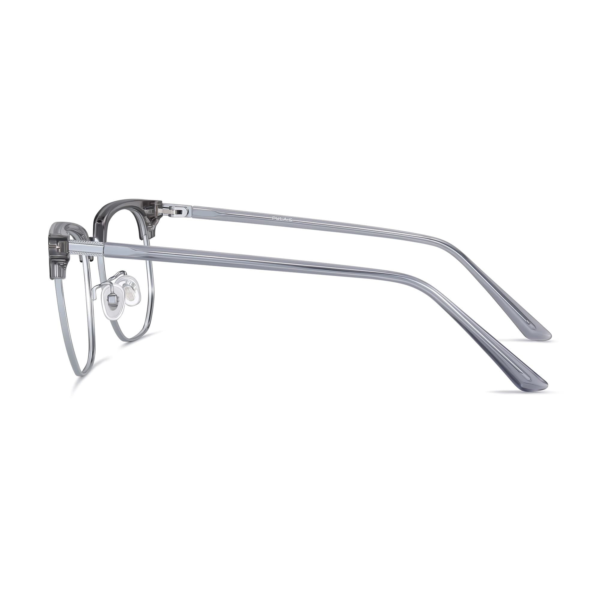 PULAIS Пластинчатая оправа с металлической линией бровей Функциональные очки унисекс
