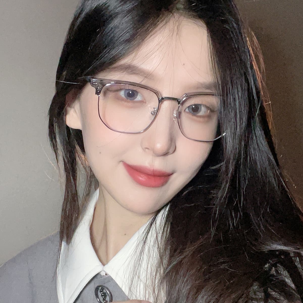 PULAIS Пластинчатая оправа с металлической линией бровей Функциональные очки унисекс