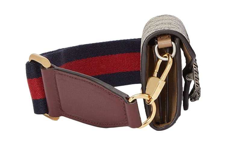 Холщовая сумка через плечо GUCCI Dionysus, сумка через плечо, кошелек Extra Mini, женская, черного цвета