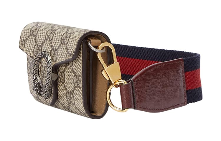 Холщовая сумка через плечо GUCCI Dionysus, сумка через плечо, кошелек Extra Mini, женская, черного цвета