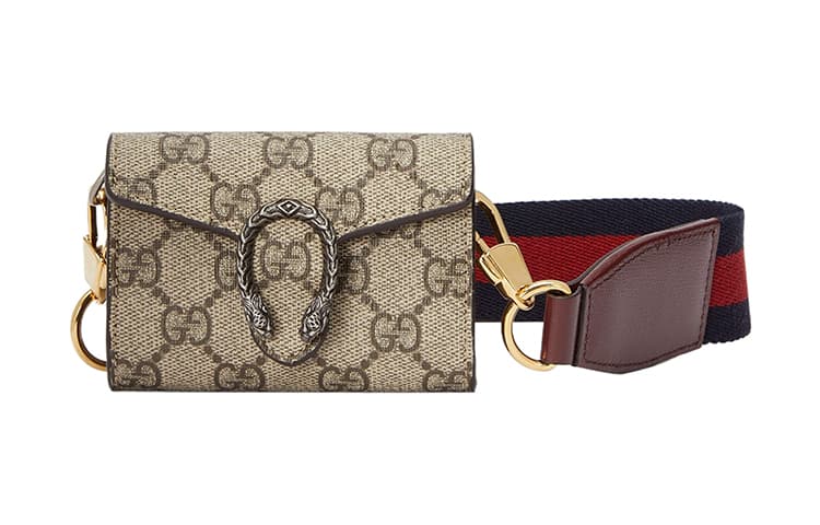GUCCI Dionysus Canvas Shoulder Bag, Crossbody Bag, Wallet Extra Mini Women's Ebony