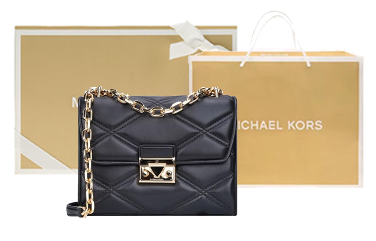 Сумка через плечо MICHAEL KORS из коровьей кожи, сумка через плечо, средняя женская, черная