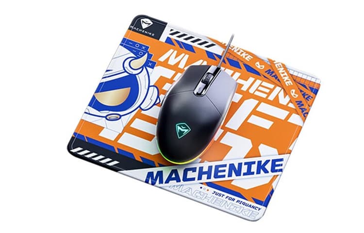 MACHENIKE M210 Mouse Pad Set With Gaming Cable Chicken Gun Aiming Esports Ergonomic Side Buttons For Office And Laptop