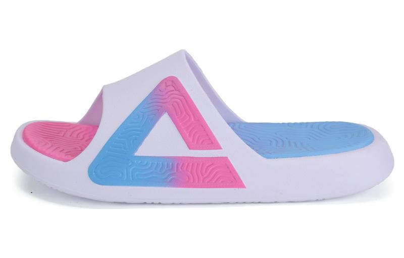 PEAK State Extremely Large Triangle 1.0 Slide Slippers Unisex White Pink Blue