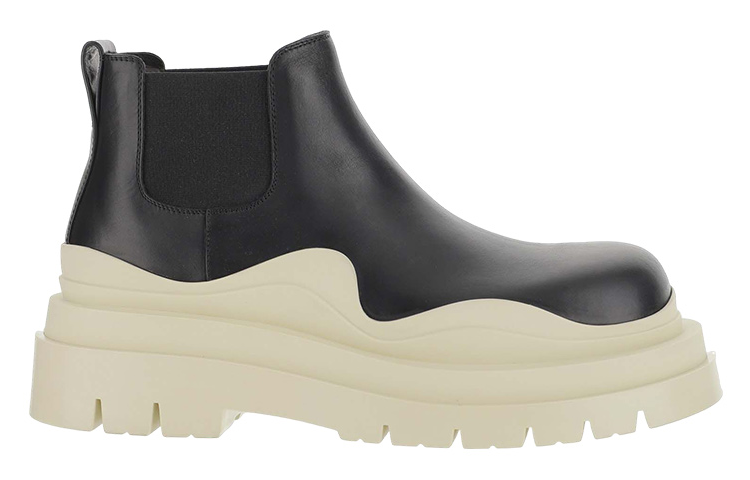 Мужские ботинки челси до щиколотки Bottega Veneta с мягкой подкладкой, бежевые, черные