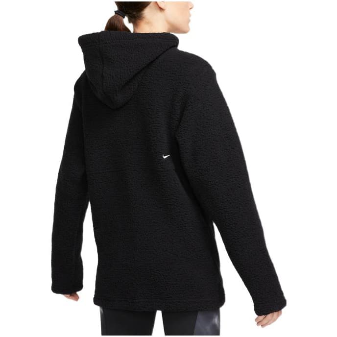 Женский пуловер с капюшоном и принтом логотипа Nike Therma-FIT, черный