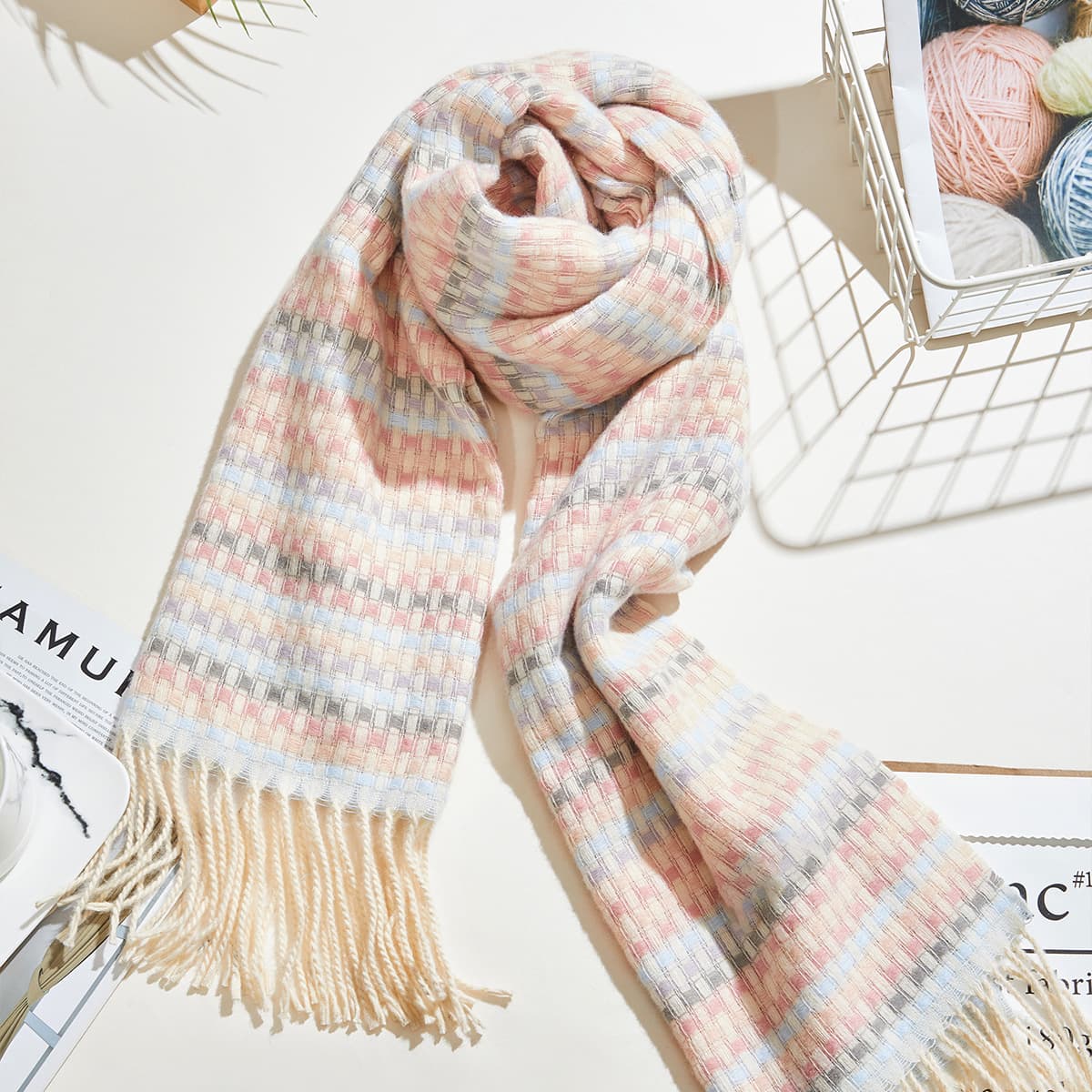 DAISY BEAUTY Женские вязаные шарфы из полиэстера и искусственного кашемира