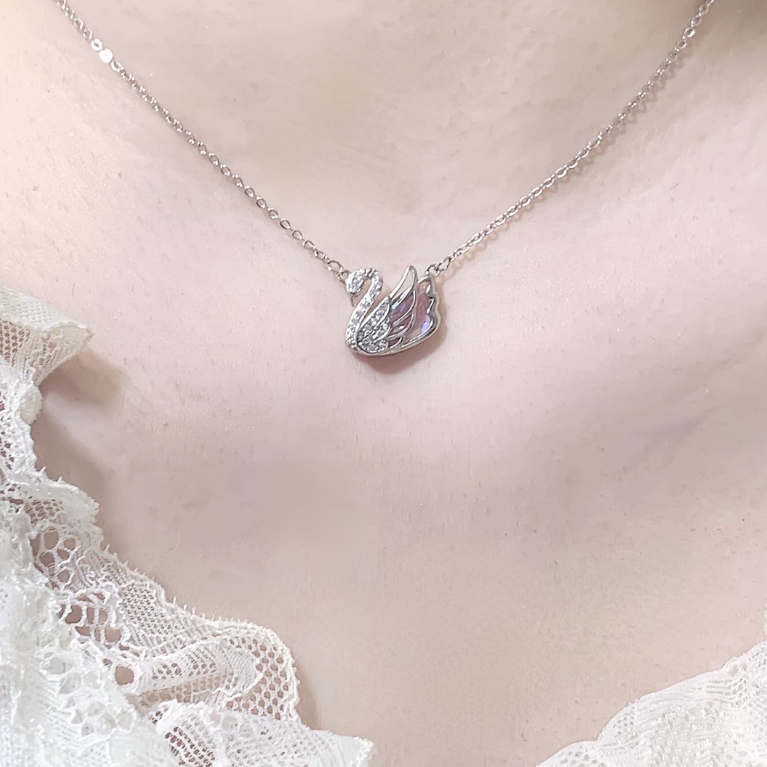 OSSINMI S925 Серебряные ожерелья женские