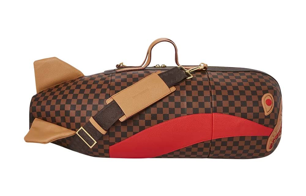 Дорожная сумка SPRAYGROUND из ПВХ, сумка неправильной формы, сумочка Тубы унисекс, коричневые