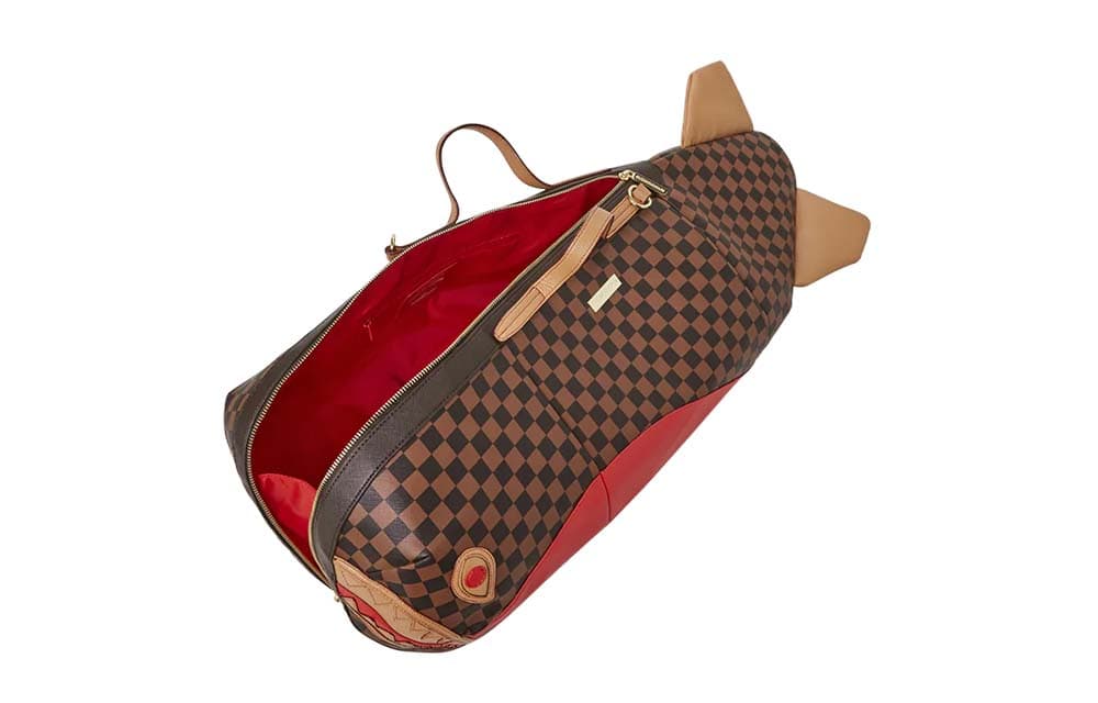 Дорожная сумка SPRAYGROUND из ПВХ, сумка неправильной формы, сумочка Тубы унисекс, коричневые