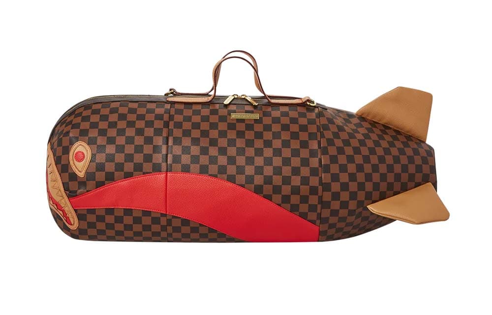 Дорожная сумка SPRAYGROUND из ПВХ, сумка неправильной формы, сумочка Тубы унисекс, коричневые