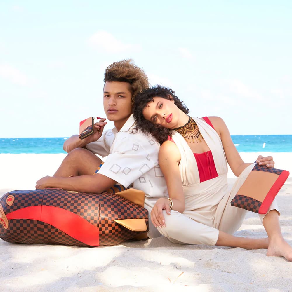 Дорожная сумка SPRAYGROUND из ПВХ, сумка неправильной формы, сумочка Тубы унисекс, коричневые