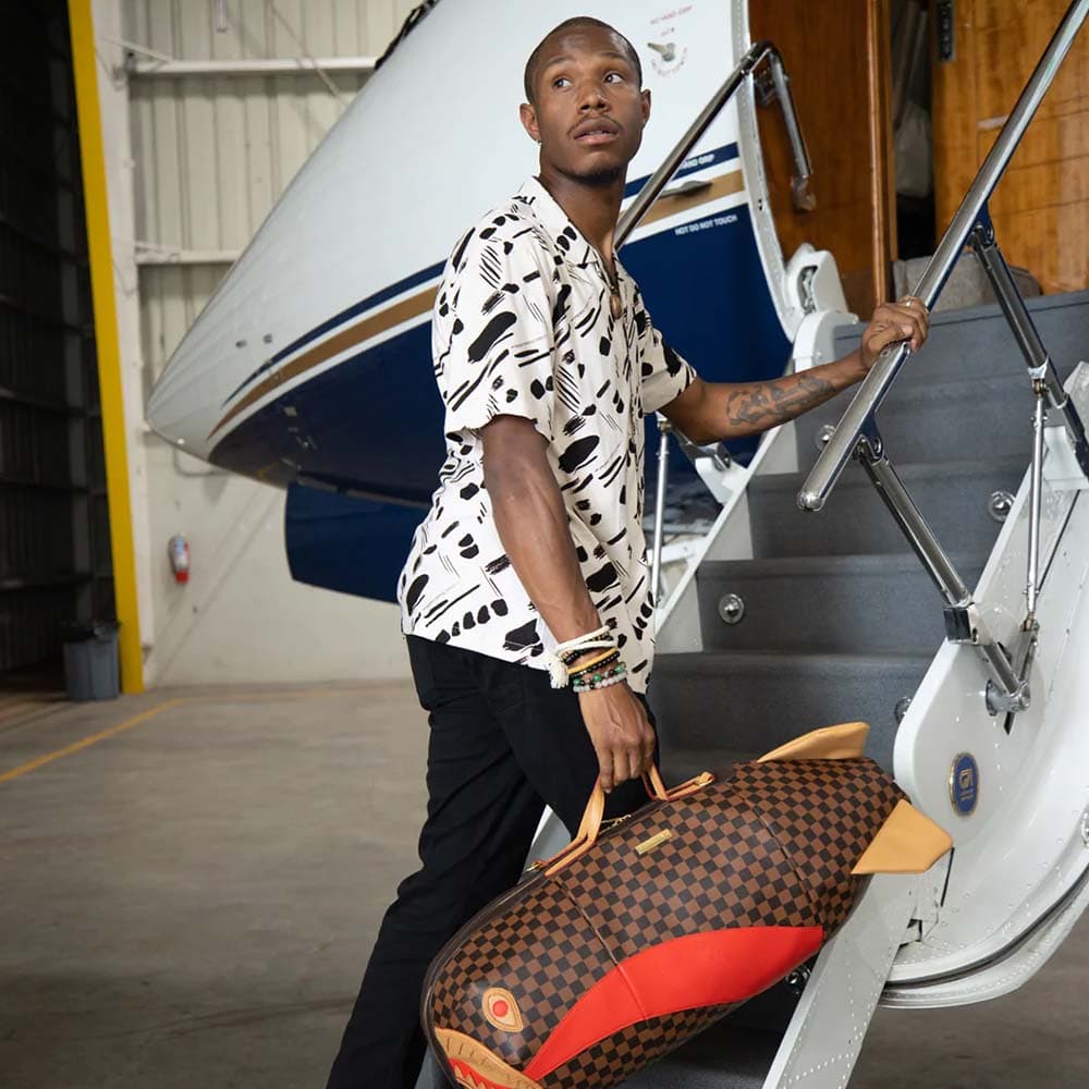 Дорожная сумка SPRAYGROUND из ПВХ, сумка неправильной формы, сумочка Тубы унисекс, коричневые