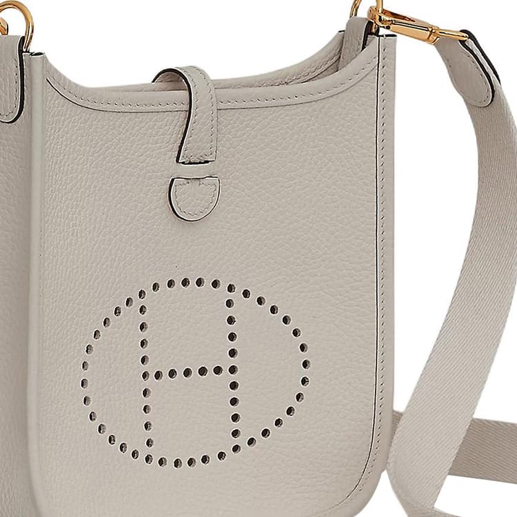 HERMES Evelyne Clemence Сумка Evelyn из коровьей кожи, сумка через плечо Mini Unisex