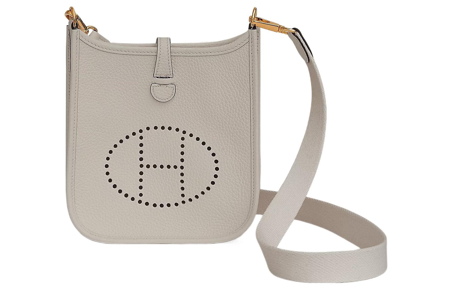 HERMES Evelyne Clemence Cow Leather Evelyn Shoulder Bag, Crossbody Bag Mini Unisex