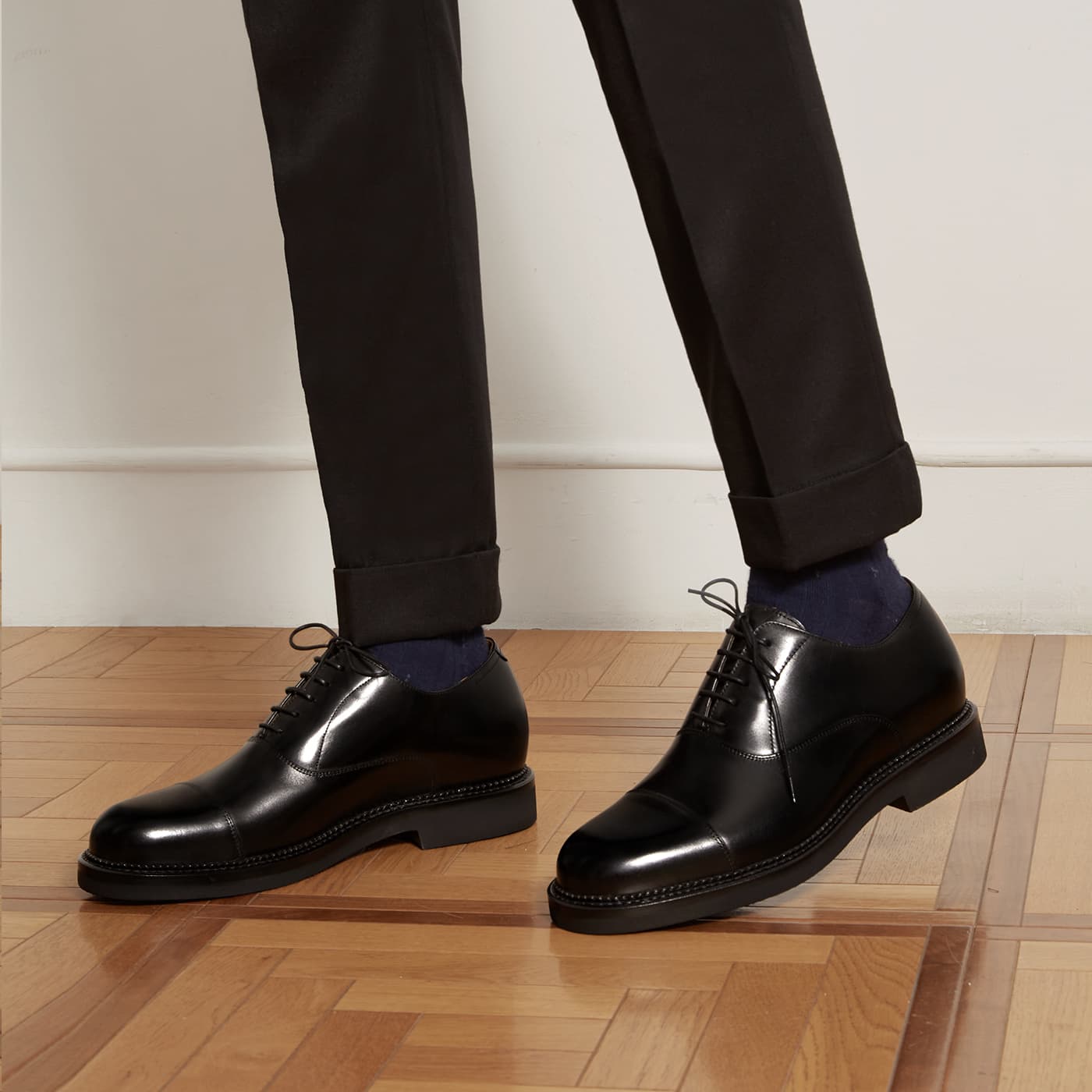 THOM WILLS Британские деловые блестящие оксфорды Классические туфли мужские черные