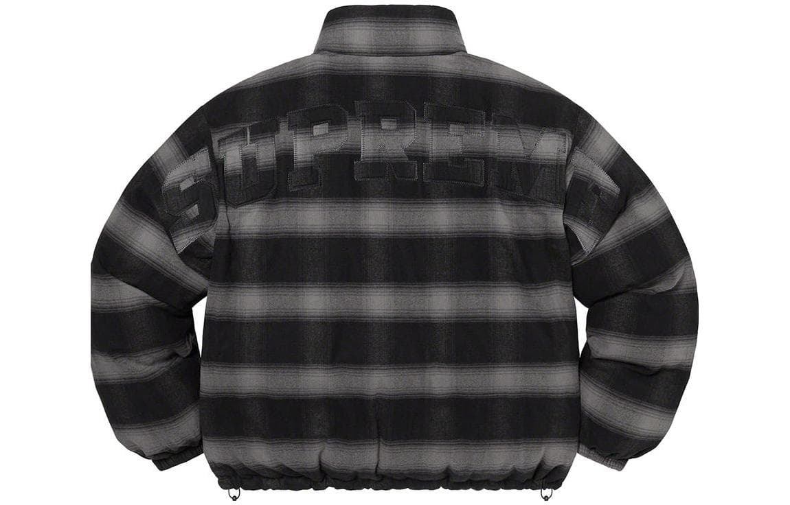 Двусторонняя фланелевая куртка-пуховик Supreme