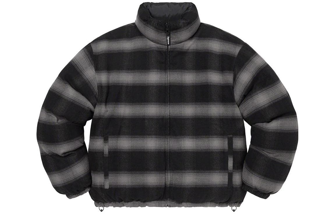 Двусторонняя фланелевая куртка-пуховик Supreme