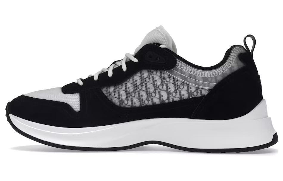 DIOR B25 Oblique Runner Sneaker Black Suede