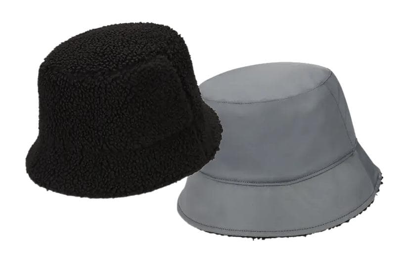 Двусторонняя флисовая панама Nike, черный/серый