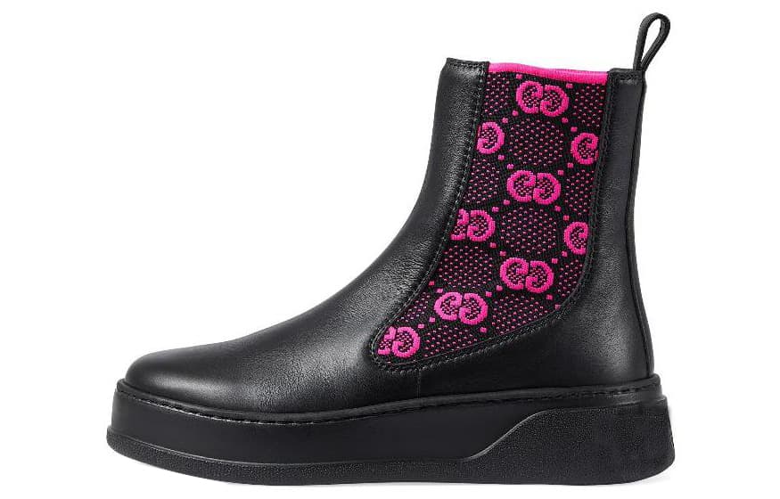 GUCCI Women's Boot 'GG Jersey Black Fuchsia' Women's