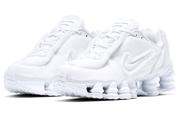 Женские кроссовки Nike X Comme Des Garcons Shox Tl, белые