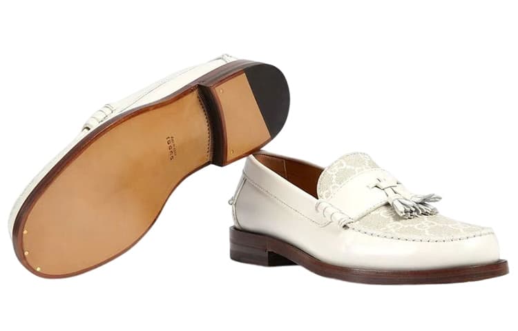 Лоферы GUCCI женские бежевые