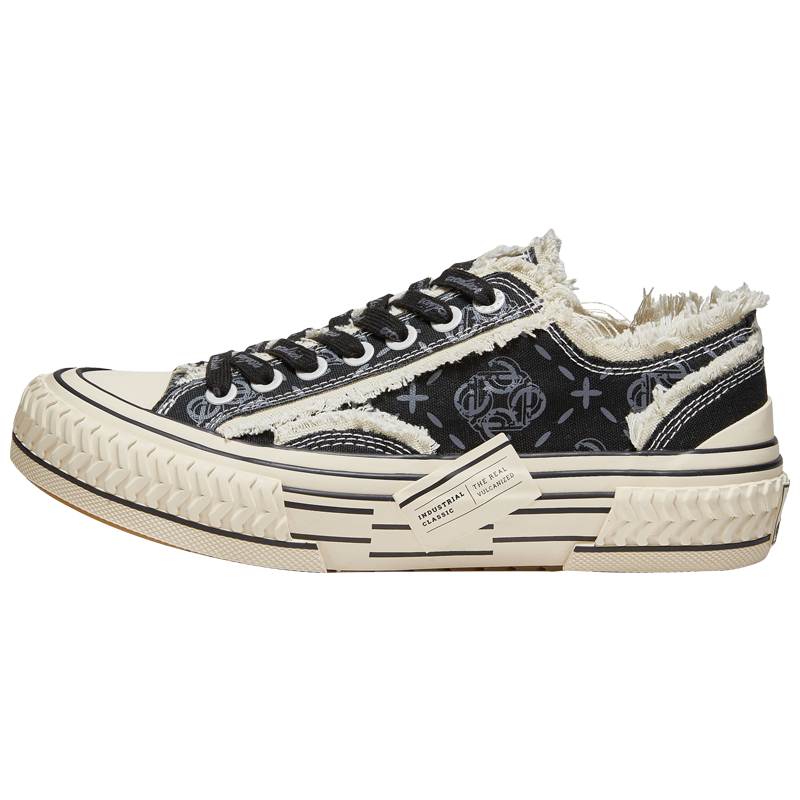 Excelsior Viennetta Tweed Canvas Shoes Unisex Low top Ecru