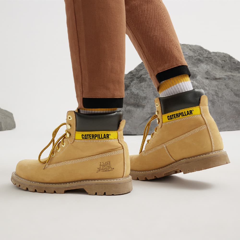 Мужские уличные ботинки CAT Colorado Series, термостойкие, устойчивые к истиранию и амортизации, желтые