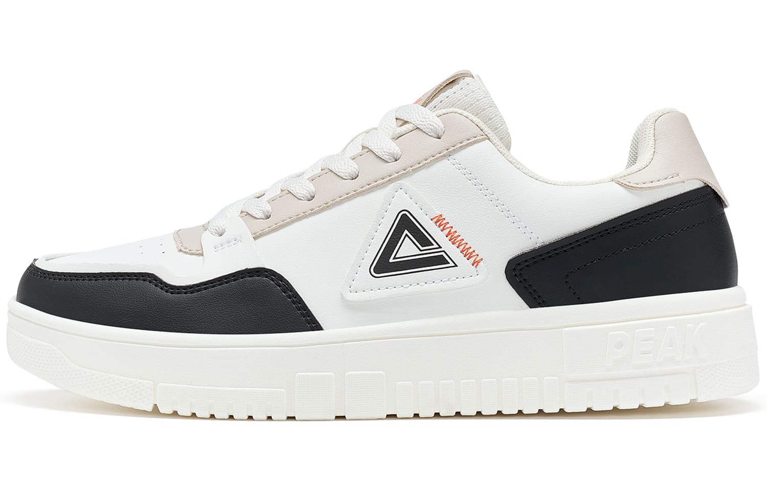 PEAK Air Force 1 Cushioning Coverage Lightweight Breathable Low top Skateboard Shoes Men's Beige White Black