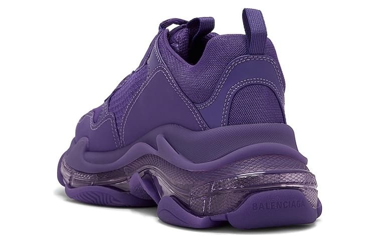 Balenciaga Triple S Clear Sole Темно-фиолетовый