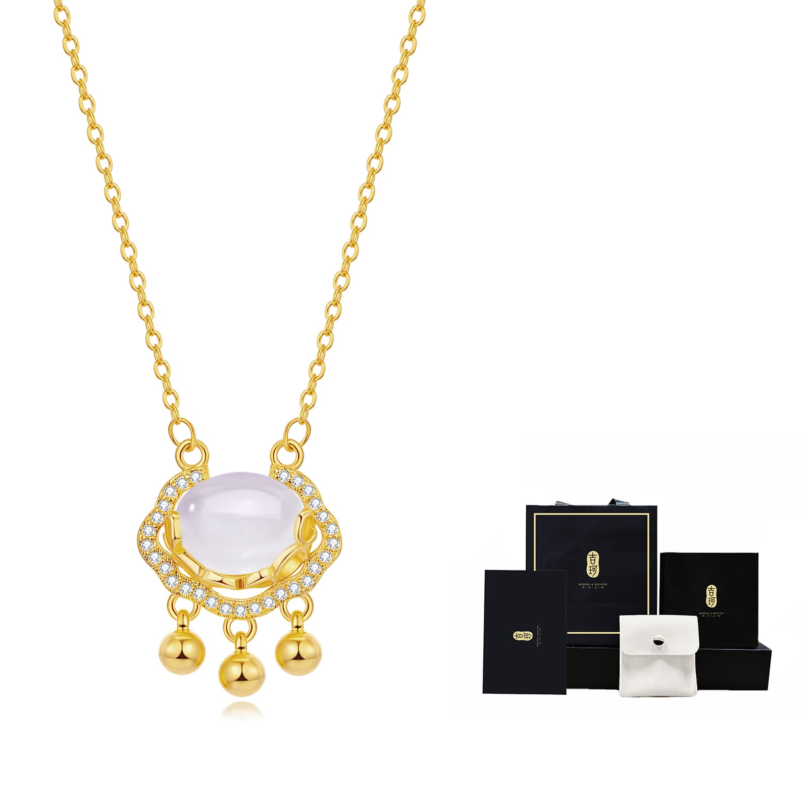 Женские ожерелья Jodie&Kevin из натурального халцедона