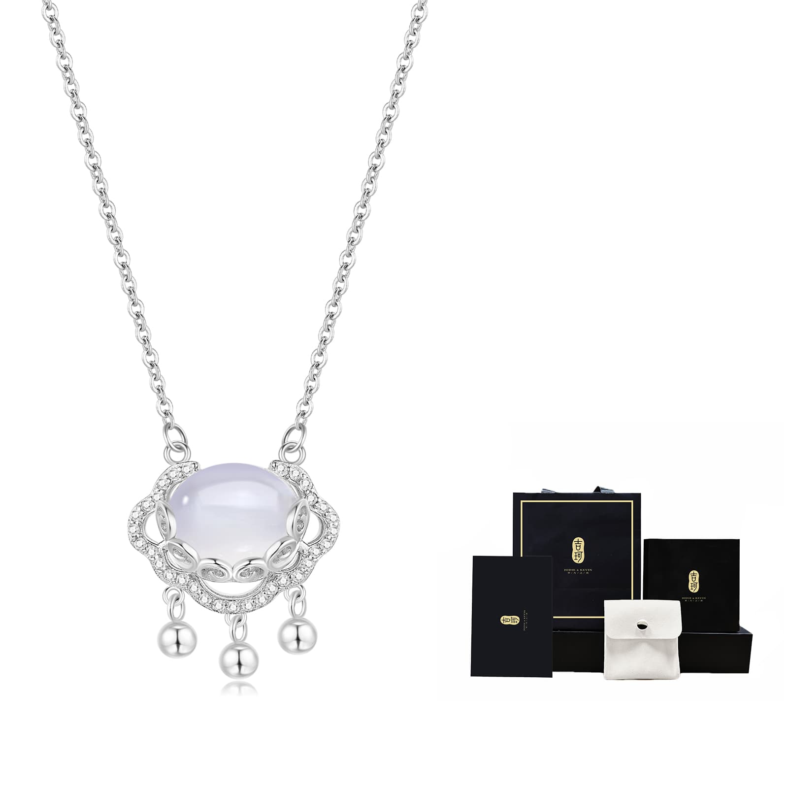 Женские ожерелья Jodie&Kevin из натурального халцедона