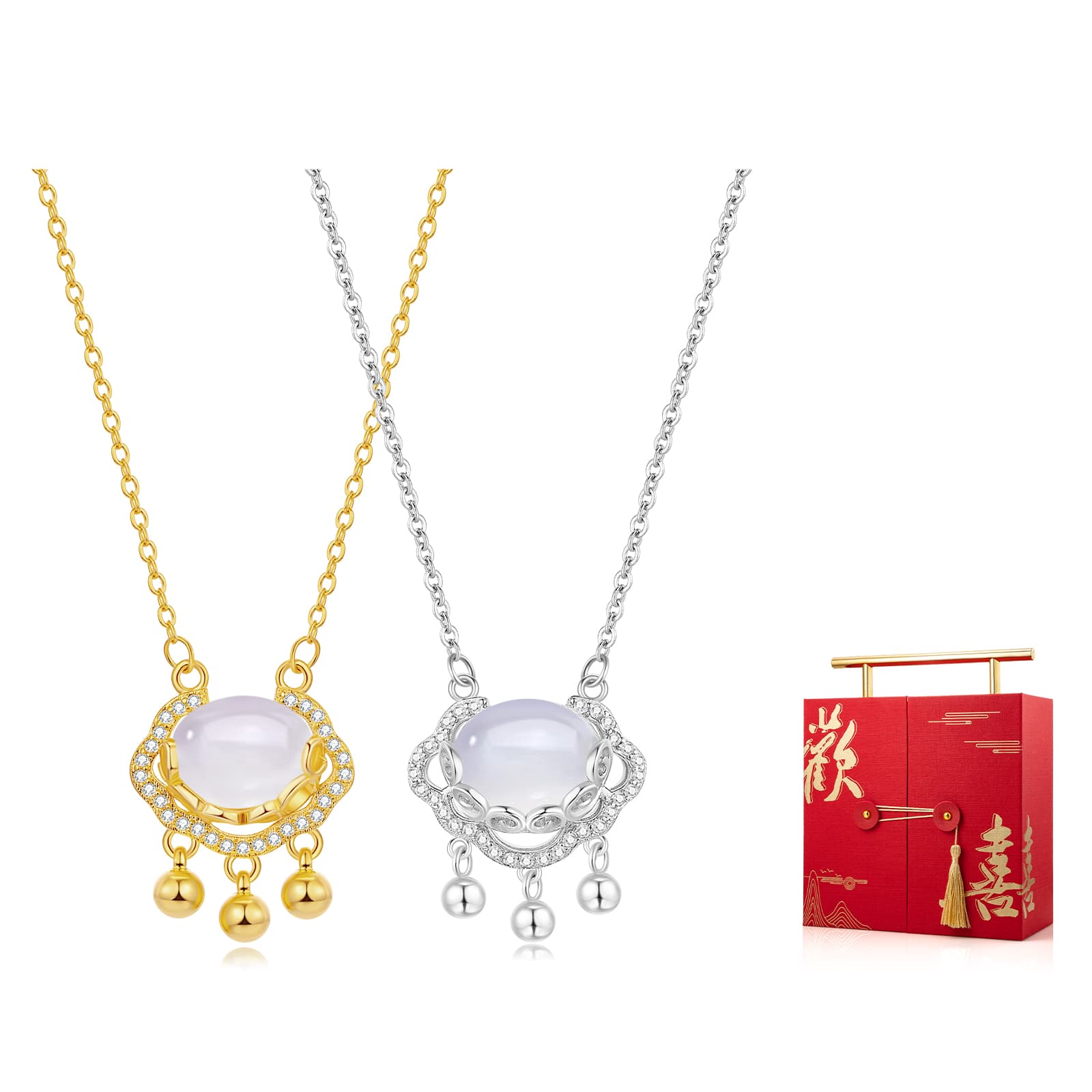 Женские ожерелья Jodie&Kevin из натурального халцедона