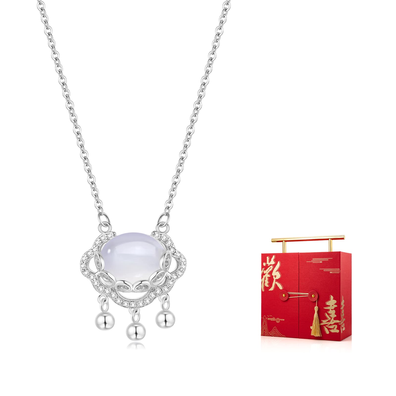 Женские ожерелья Jodie&Kevin из натурального халцедона