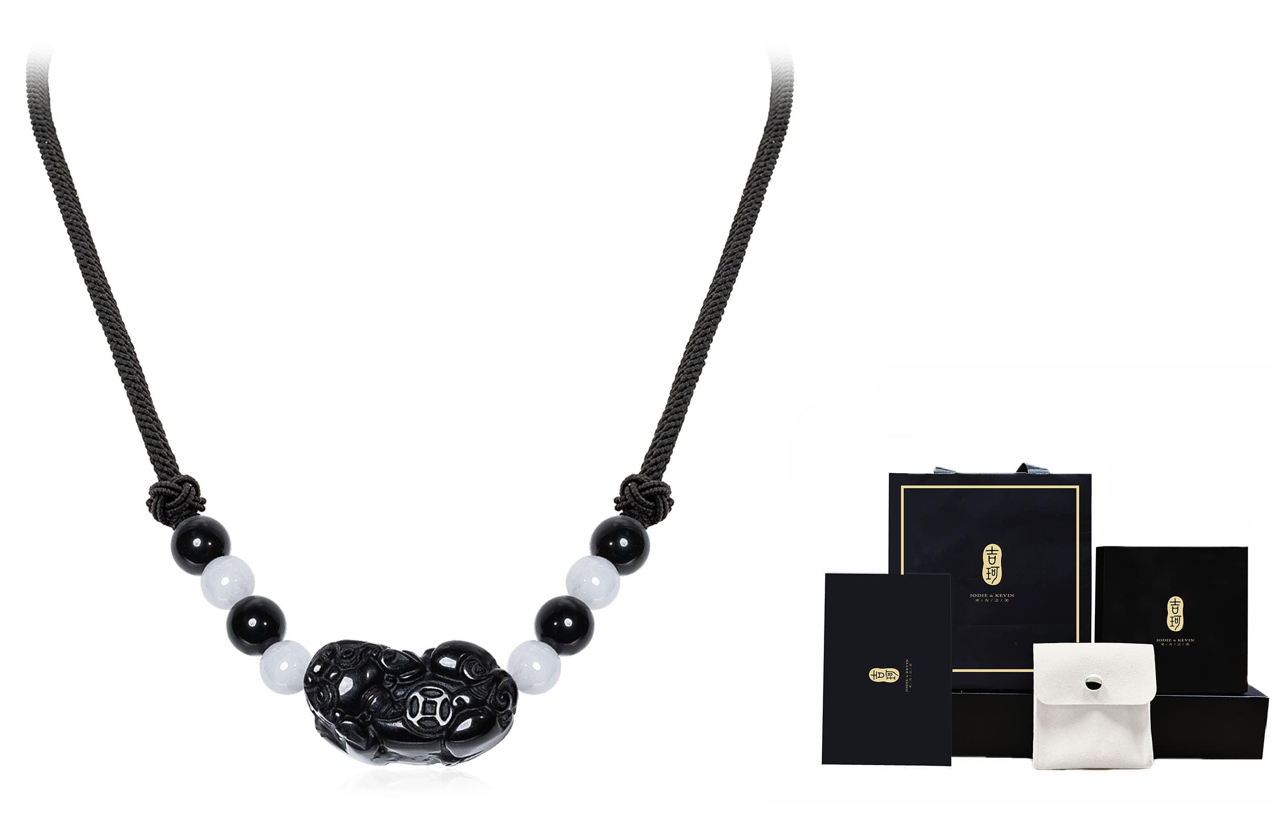 Ожерелья из обсидиана Jodie&Kevin унисекс
