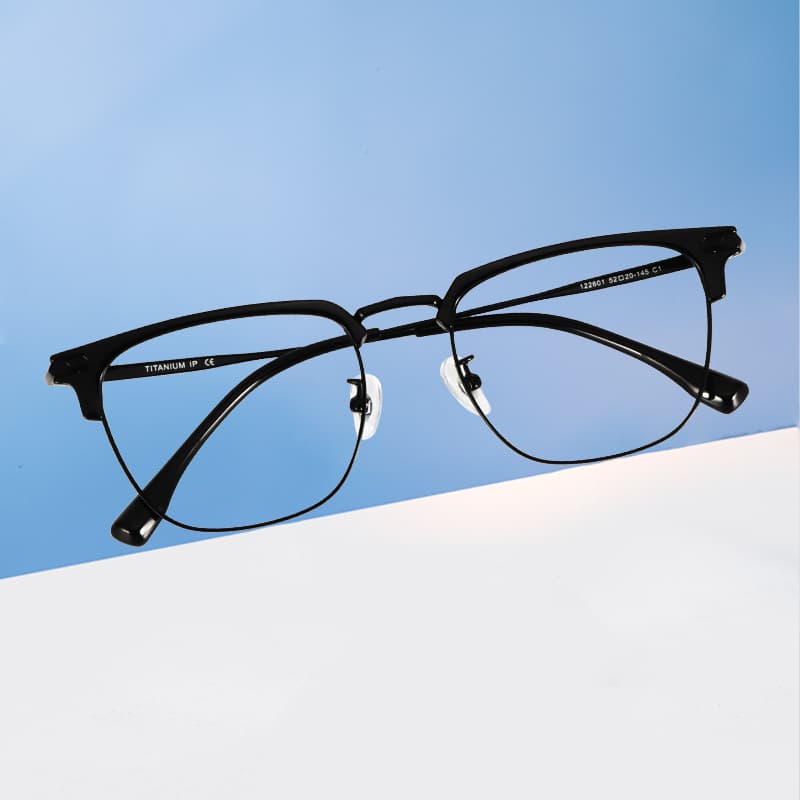 MUZU пластинчатая и металлическая оправа для очков унисекс