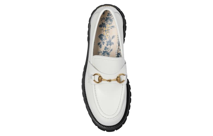 GUCCI Horsebit Женская повседневная обувь Женская белая