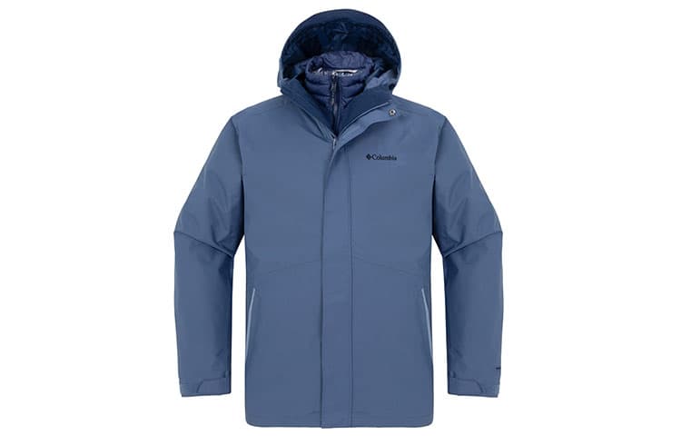 Columbia Windproof Warm And Water-Resistant Windbreaker Jacket Men's Blue