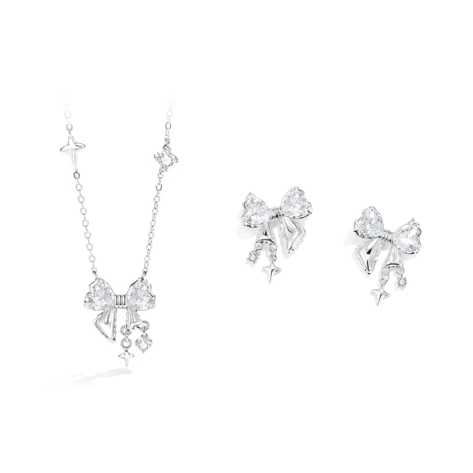 Женские серьги-гвоздики Love Link из сплава/серебра 925 пробы, серебристо-белые