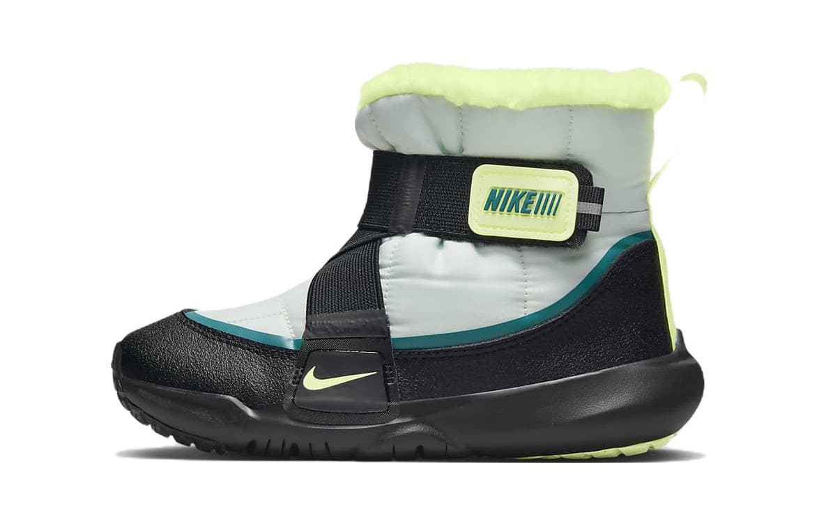 Nike Flex Advance Boot Anti-Slip And Wear-Resistant Warm Kids' Boots Yellow Green Children Aged 3-7 Years Old