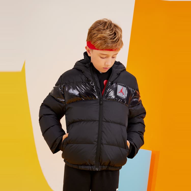 Пуховик Jordan Темно-черный Детский