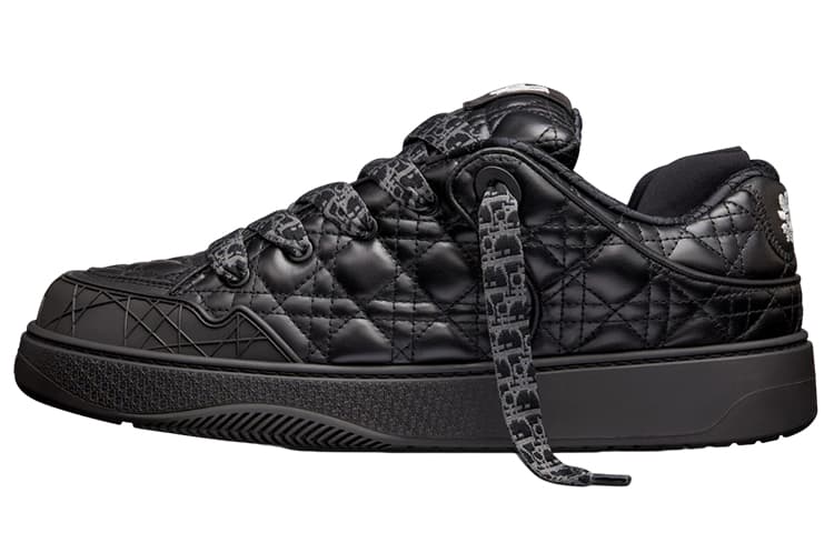 DIOR B9S Skater Erl Black Quilted Cannage Calfskin